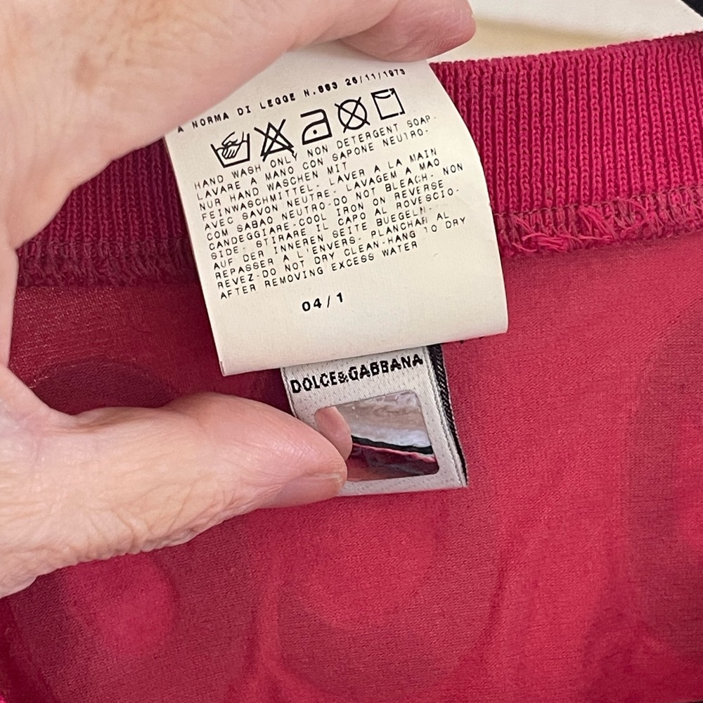 VINTAGE DOLCE & GABBANA Pink braided tie TOP - Picture 10 of 12